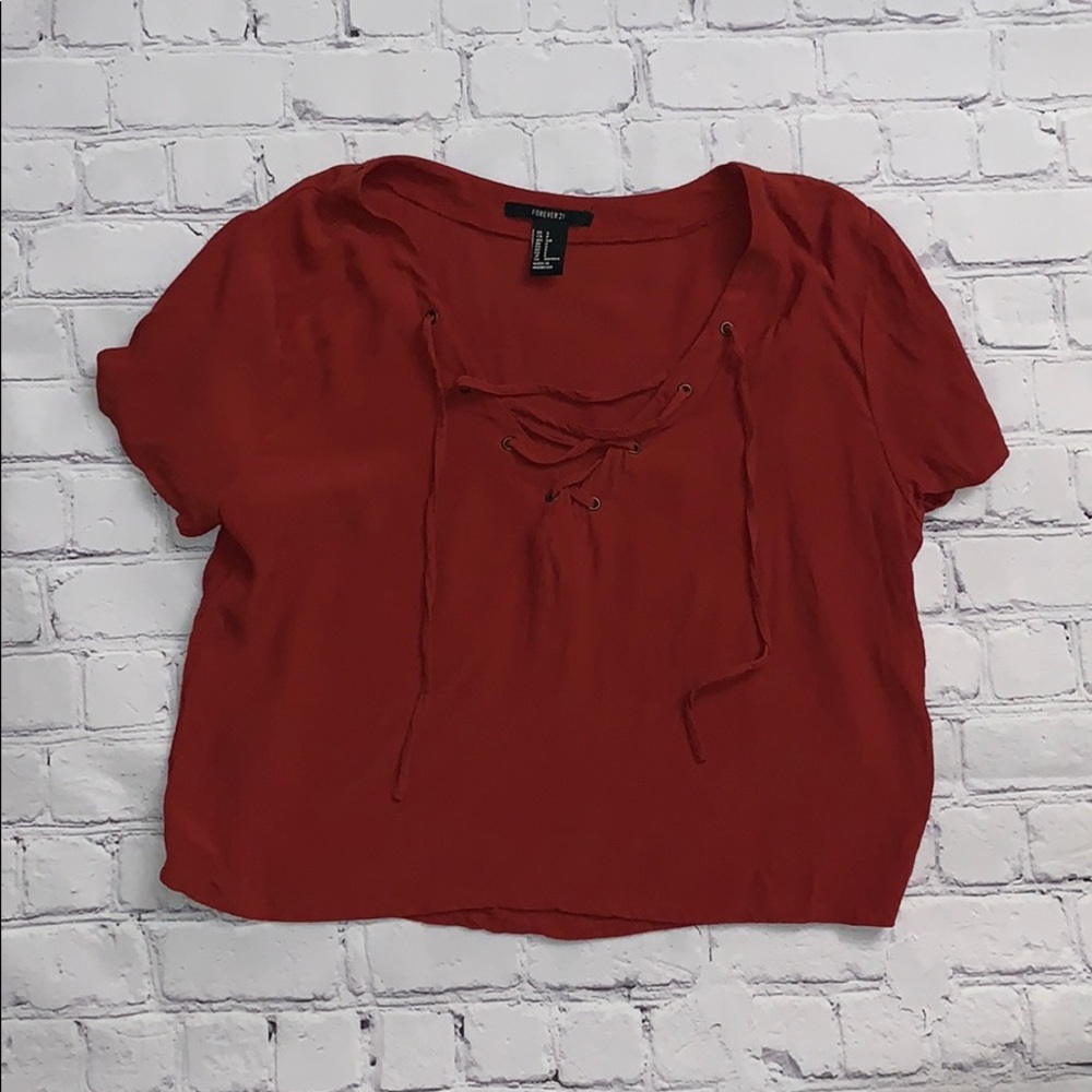 FOREVER 21 ORANGE CROPTOP